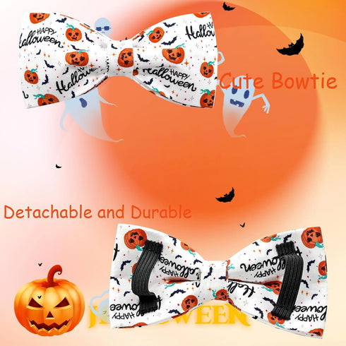 Halloween Dog Collar, Pet Collar Dog Bow Pumpkin Dog Collar Girl Boy Holiday Pet Dog Collar Gift Bow Dog Collar Cute Soft Puppy Collar for Medium ...