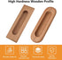 2PCS Oval Wood Recessed Concealed Handle, Embedded Design Sliding Door Handle Wood Cabinet Pulls Flush Sliding Closet Door Pulls for Sliding Barn ...