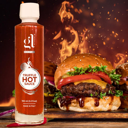 Truffle Hot Sauce 100 ml (3.4 ounces), Gourmet Hot Sauce with Chili Peppers & Black Summer Truffle, truffle zest by GL Truffle Gourmet Line, Produ...