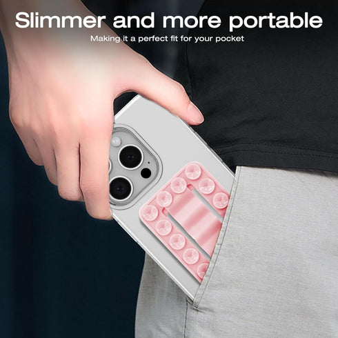 Asstar ?2 Pack? Silicone Suction Phone Case Adhesive Mount, Sticky Phone Grip for iPhone and Android, Non Slip Hands-Free Mirror Shower Holder for...