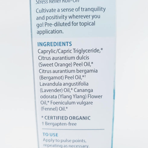 Pranarom - Aromacalm Stress Relief Roll-On (8ml) - Contains Sweet Orange, Bergamot, Lavender - 100% Organic & Natural Essential Oil Blend for Rela...