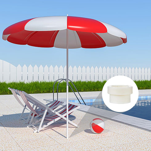 2Pcs Pool Umbrella Stabilizer Adapte Umbrella Cone Wedge Threaded Adapter Sleeve Fits for Outdoor Patio Deck 1 3/4" Swimming Pool Beach Outdoor Su...