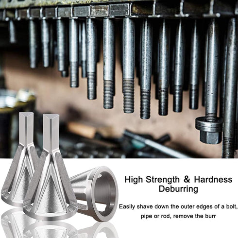 Deburring External Chamfering Tool, Chamfer Tool Deburring External Drill High Speed Stainless Steel Burr Removal Bit Quickly Repairs Damaged Meta...
