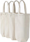 Wine Tote Bag, 10.5 x 7 x 2 inches, 4 pcs Reusable Cotton Canvas Carrier Wine Bags with Drawstring Label, Great for Travel Carrying/Holiday Party/...