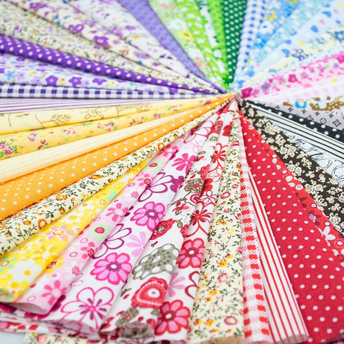 Foraineam 50 Pieces Assorted Cotton Craft Fabric Bundle 8" x 8" (20cm x 20cm) Printed Patchwork Squares for DIY Sewing Quilting Scrapbooking...
