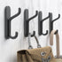 4 PCS Coat Hook Adhesive Towel Hook Heavy Duty Wall Mounted Black...
