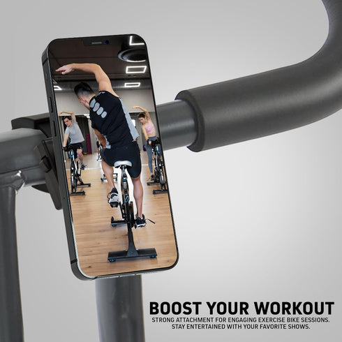 CHARGEWORX Magnetic Gym-Bike Phone Holder, Treadmill and Stroller Phone Mount, Compatible with MagSafe iPhone 16/15/14/13/12 and Magnetic Android ...