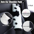 LUOYOYY 8 Pack Cute Cow Print Plush Fluffy Steering Wheel Covers Set with Fluffy Gear Shift Cover & Handbrake Cover & Fuzzy Seat Belt Pads & Car C...