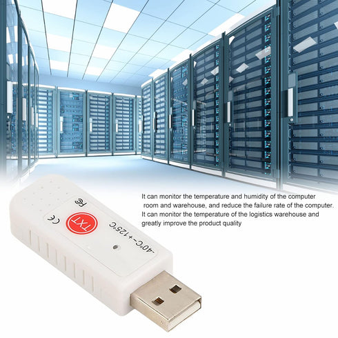 TEMPer2 USB Computer Thermometer Inside and Outside,Dual Temperature Sensor Logger, Ambient Temperature Monitoring Data Recorder,Upper Lower Limit...
