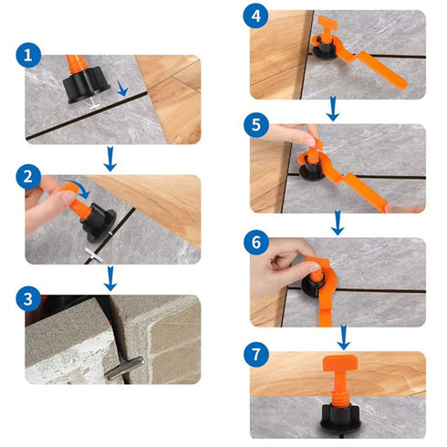 151Pcs Tile Leveling System Kit, Tile Leveler Tile Leveler Spacers Level Spacers Flooring Wall Leveler Locator Positioning Tool Set...