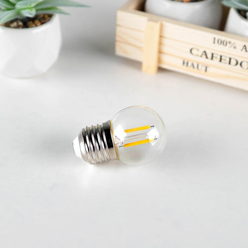 E26 Low Light Bulbs,1Watt G40 Edsion Small LED Light Bulbs Equal to 10w Incandescent,2700k Warm White for Bedside Lights, Wall Lights, Porch Light...