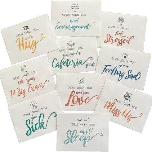 Open When Envelopes, 16 Pieces Romantic Long Distance Relationship Gift, Colorful Open Letters, University Graduation Leaving Gift, Leaving Home G...