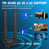 Eightwood WiFi 6E Tri-Band Antenna 6GHz 5GHz 2.4GHz Gaming WiFi Antenna Magnetic Base with 6.5ft Extension Cable for PC Desktop Computer PCIe WiFi...
