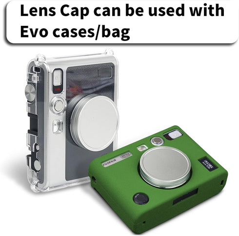 Lens Cap Cover for Fujifilm Instax Mini EVO Instant Camera, Lens Cover with Flocking Internal, Anti-Scratches Aluminum Accessories for Fuji Instax...