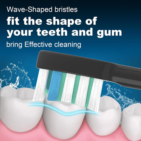 6 Pack Toothbrush Replacement Heads Compatible with WaterPik Sonic Fusion 2.0, FitMount Flossing Brush Head Fit for Water-Pic SF-01W SF-02W and 2....