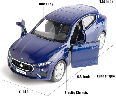 1:36 Scale for Diecasting Alloy Car Model Maserati Levante Toy Car, Pull Back Vehicles Toy Car for Toddlers Kids Boys Girls Gift Blue...