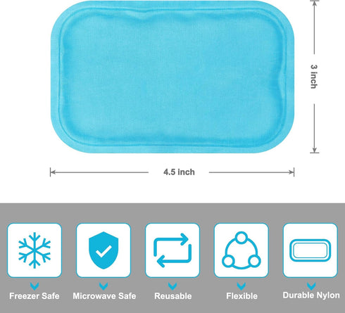Reusable Small Ice Packs - Hot & Cold Mini Gel Cold Packs for Injuries, Sinus Relief, Tired Eyes, Headaches, First Aid, Pain Relief, Wisdom Teeth,...