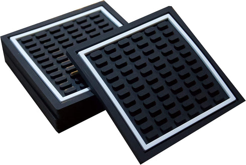 Highball & Chaser Coasters, 12in x 6in. 1cm (6 Pack) Thick Durable and Stylish Bar Mat for Spills, Service Mat for Coffee, Bars, Restaurants Count...