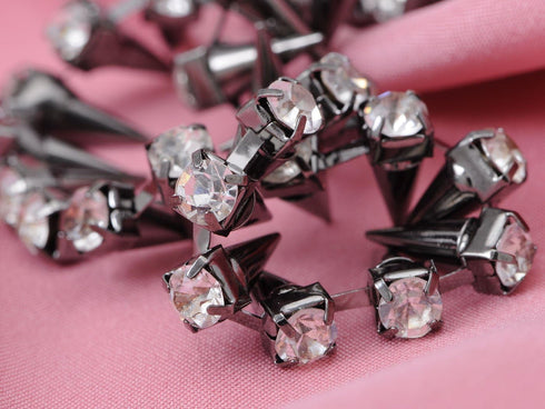 Alilang Choker Chain Necklace Crystal Rhinestone Punk Panther Goth Silvery Tone...