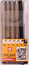 Sakura Pigma Manga Basic Set (005, 01, 05, 08, FB, White)...