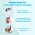 Tongue Scraper for Adults, Metal Tongue Scrapers with Green Silicon Handle for Oral Care, Professional Tongue Cleaner for Tongue Care, Reduce Bad ...