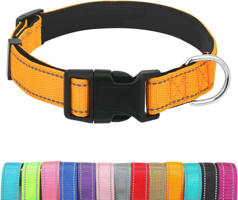 Dog Collars Adjustable for Puppy,Heavy Duty Waterproof Dog Collar with Quick Release Buckle,Girl Boy Female Male Reflective Nylon Dog Collar with ...