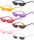 Zhanmai Retro Small Cat Eye Sunglasses Vintage Square Shade Women Cute Skinny Cat Eye Eyewear (7 Pairs)...