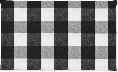 Black & White 2 Side Cotton Buffalo Check Placemats Set of 4 Heat Resistant Dining Table Place Mats for Kitchen Table, 12 x 18 inches...