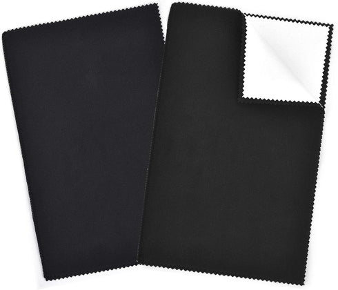 SEVENWELL 2pcs Jewelry Polishing Cleaning Cloth Large 10'' x 12'' for Sterling Silver Jewelry Gold, Diamond, Platinum, Precious Stones, Coins (Bla...