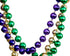 Oojami 144 PCS Mardi Gras Beads Green Purple Gold Metallic Beads Necklaces Accessories BulkCarnival Beads Necklace for Parade Throws Party Decorat...