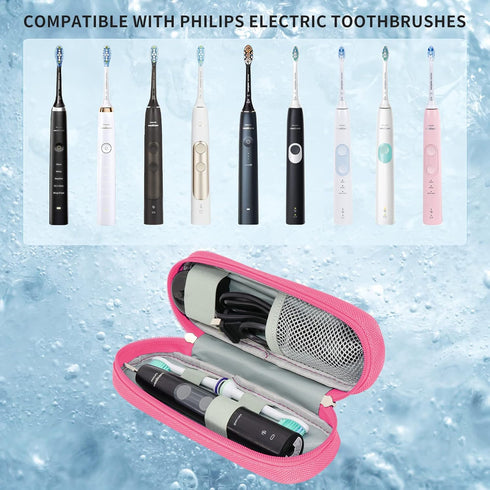 Toothbrush Travel Case Compatible with Philips Sonicare DailyClean 1100, ProtectiveClean 4100/5100/6100/6500, Sonicare ExpertClean 7500 and More.(...
