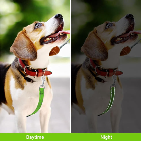 2PCS Reflective Dog Safety Collar Clips, Adjustable Nylon Pet Collar Double Ended 360 Degree Rotatable Backup Clasp Clips Dog Collar Harness Conne...