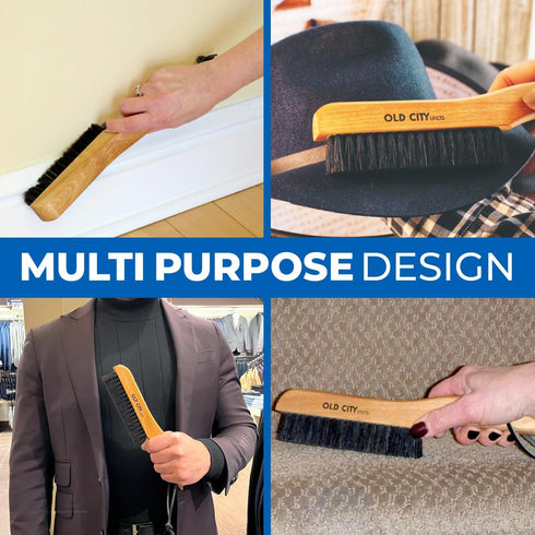 Clothes Brush Garment Brush-USA-Lint Brushes for Clothes, Lint Remover for Clothes 100% Boar Bristle Men's Wool Suit Brush, Suede, Furniture and U...