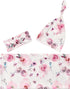 Newborn Receiving Blanket and Headband Set Flower Print Baby Swaddle Wrap Floral (Pink 3)...