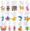 15 Pieces Fuse Beads Pegboards Set, 5mm Perler Beads Boards Clear Plastic Pegboards with 15 Pieces Colorful Cards for Kids DIY Craft Beads (15 Dif...