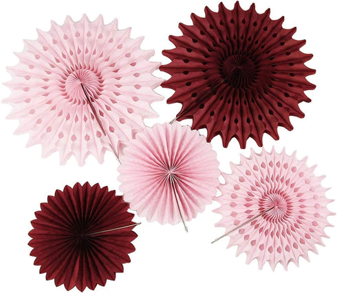 Burgundy Bachelorette Party Decorations Fall/Burgundy Pink Gold Birthday Decorations for Women/Fall Bridal Shower Decorations Maroon Party Decorat...