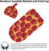 3D Funny Realistic Food Pepperoni Cheese Pizza Newborn Baby Swaddle Blanket with Beanie Hat Baby Receiving Blanket Soft Baby Sleep Sack Baby Wraps...
