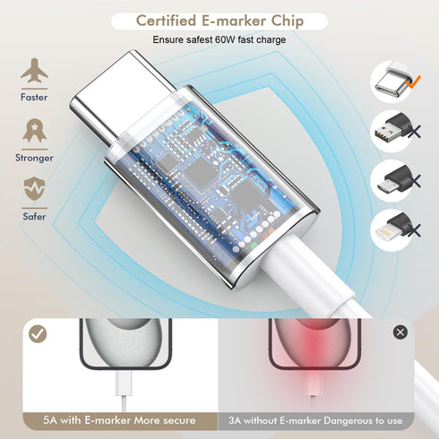 iPhone 15 Charger Fast Charging, 20W USB C iPhone 15 Pro Max Charger Block with 10ft Long USB C Charging Cable Cord for iPhone 15/15 Pro/15 Pro Ma...