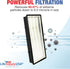 LifeSupplyUSA True HEPA Filter Replacement Compatible with Honeywell HRF-H1 HRF-H2 HPA050 HPA150 HPA060 HPA160 HHT055 HHT155, Filter H Air Purifie...