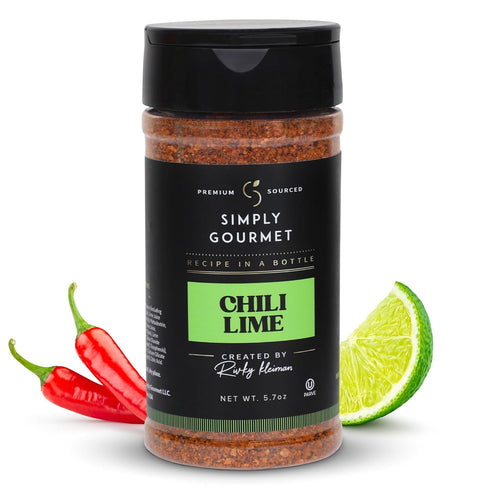 Chili Lime Spice | Recipe in a Bottle | Premium Blend Spice for Gourmet Cooking | No-Addition Needed, Versatile Culinary Season | Simply Gourmet b...