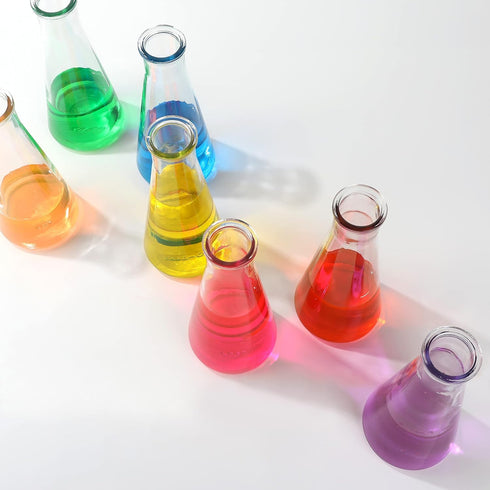 Magic Season Decorative Glass Bottles with Cork Stoppers (12 fl oz. Tapered Bottles / 2 Pcs)...
