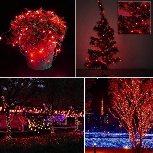 Outdoor Solar String Lights, 2 Pack 33ft 100L Solar Copper Fairy Lights,8 Modes Twinkle Lights Decor for Indoor Outdoor Patio Yard Trees Christmas...