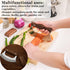 Hanaive 2 Set Pizza Cutter Mezzaluna Ulu Knife with Base Salad Veggies Chopper Slicer Cutter Mezzaluna Knife Cleaver Chopping Salad Chopper Stainl...
