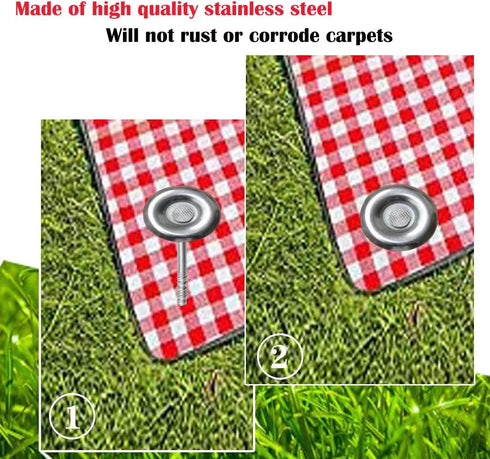 10 Count Outdoor Rv Rug Stakes, Stainless Steel Spira Patio Mats Stakes, Used for Fixing Rugs, Tents, Tarps, and RV Mats?Rv Camping Accessories fo...