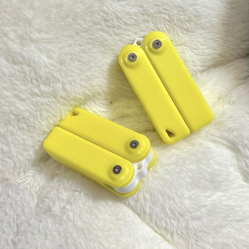 Banana Butterfly Fidget Knife Toy, Colorful and Novel Shape, Made with 3D Printing Technology, Sturdy and Durable, Perfect Stress Relief Toy, 1 Bi...
