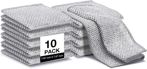 Non Scratch Wire Dishcloth, Multipurpose Wire Dishwashing Rag for Wet and Dry, Multifunctional Dish Rags for Washing Dishes, Reusable Steel Wool S...