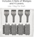 Metro SAKITA2 Replacement Levers/Wedges for Super Adjustable Super Erecta Wire Shelving, Pack of 4