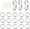 925 Sterling Silver Jewelry Making Lobster Claw 10mm, 23PCS Italian Rectangle Trigger Clasps with Open Jump Rings Set, Small Necklaces Bracelet Co...