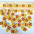 SUPVOX 100pcs Bee Wooden Buttons Animal Painted Buttons for Sewing Fasteners Scrapbooking and DIY Craft (Yellow)...