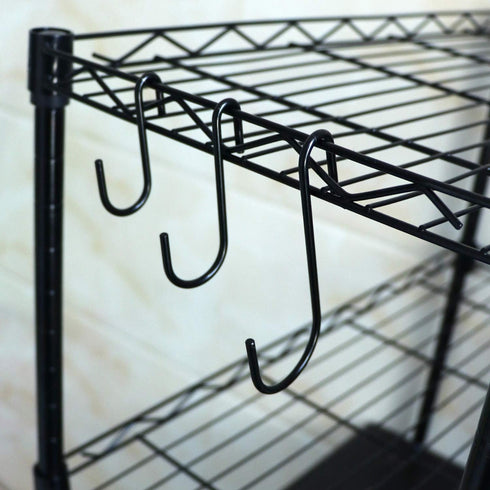 18 Pack S Hooks Pot Hooks for Rack Hanging Pans Pots Utensils Clothes Bags Towels Plants - 3 Sizes (Black)...